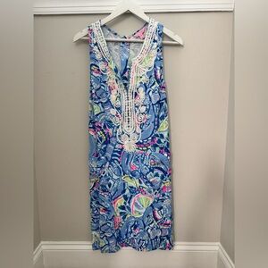 Lilly Pulitzer Preppy Floral Spring Sleeveless Shift Dress